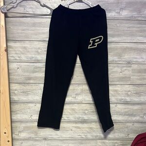 Black Sweatpants with Purdue Logo